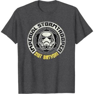 imageStar Wars Imperial Stormtrooper 21st Birthday TShirtDark Heather Grey