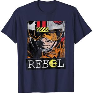 imageStar Wars Luke Skywalker Rebel Retro TShirt TShirtNavy Blue