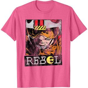 imageStar Wars Luke Skywalker Rebel Retro TShirt TShirtPink Heather