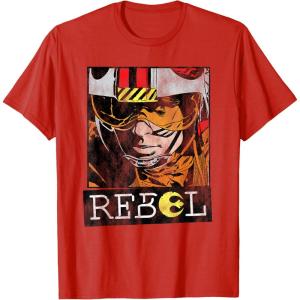 imageStar Wars Luke Skywalker Rebel Retro TShirt TShirtRed