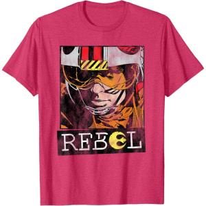 imageStar Wars Luke Skywalker Rebel Retro TShirt TShirtRed Heather