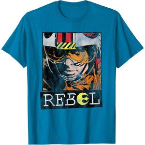 imageStar Wars Luke Skywalker Rebel Retro TShirt TShirtSapphire Blue