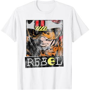 imageStar Wars Luke Skywalker Rebel Retro TShirt TShirtWhite