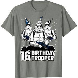 imageStar Wars Stormtrooper Party Hats Trio 16th Birthday Trooper TShirtOlive Heather