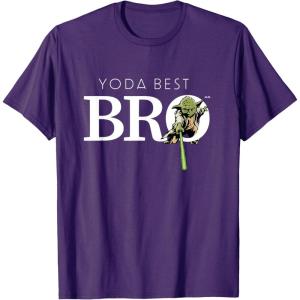 imageStar Wars Yoda Best Bro Lightsaber Gift for Brother TShirtPurple