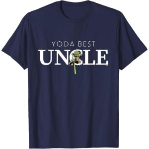 imageStar Wars Yoda Best Uncle Lightsaber Gift for Family TShirtNavy Blue
