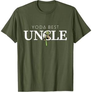 imageStar Wars Yoda Best Uncle Lightsaber Gift for Family TShirtOlive Green