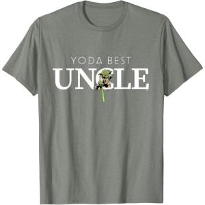 imageStar Wars Yoda Best Uncle Lightsaber Gift for Family TShirtOlive Heather
