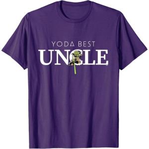 imageStar Wars Yoda Best Uncle Lightsaber Gift for Family TShirtPurple