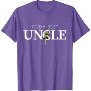 imageStar Wars Yoda Best Uncle Lightsaber Gift for Family TShirtPurple Heather