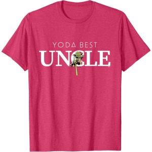 imageStar Wars Yoda Best Uncle Lightsaber Gift for Family TShirtRed Heather