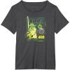 imageStar Wars  Yoda Dark Digital TShirtDark Heather Grey