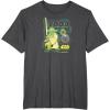 imageStar Wars  Yoda Dark Digital TShirtDark Heather Grey
