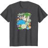 imageStar Wars  Yoda Stickers TShirtDark Heather Grey