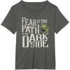 imageStar Wars Yoda Quote Fear is the Path to the Dark Side TShirtAsphalt Grey