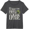 imageStar Wars Yoda Quote Fear is the Path to the Dark Side TShirtDark Heather Grey
