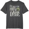 imageStar Wars Yoda Quote Fear is the Path to the Dark Side TShirtDark Heather Grey