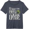 imageStar Wars Yoda Quote Fear is the Path to the Dark Side TShirtHeather Blue