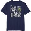 imageStar Wars Yoda Quote Fear is the Path to the Dark Side TShirtNavy Blue
