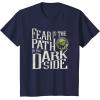 imageStar Wars Yoda Quote Fear is the Path to the Dark Side TShirtNavy Blue