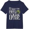 imageStar Wars Yoda Quote Fear is the Path to the Dark Side TShirtNavy Blue
