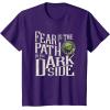 imageStar Wars Yoda Quote Fear is the Path to the Dark Side TShirtPurple