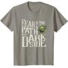 imageStar Wars Yoda Quote Fear is the Path to the Dark Side TShirtSlate Grey