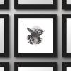 imageTrends International Gallery Pops Star Wars Saga  Yoda Artistic Atmosphere Portrait Wall Art Wall Poster 12quot x 12quot Black Framed VersionBlack Framed Version