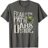 imageStar Wars Yoda Quote Fear is the Path to the Dark Side TShirtAsphalt Grey