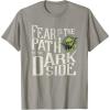 imageStar Wars Yoda Quote Fear is the Path to the Dark Side TShirtSlate Grey