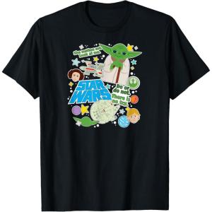 imageStar Wars  Yoda Stickers TShirtBlack