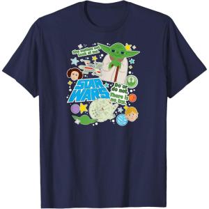 imageStar Wars  Yoda Stickers TShirtNavy Blue
