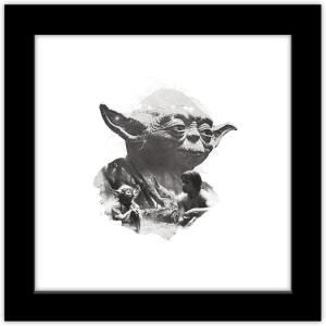 imageTrends International Gallery Pops Star Wars Saga  Yoda Artistic Atmosphere Portrait Wall Art Wall Poster 12quot x 12quot Black Framed VersionBlack Framed Version