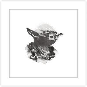 imageTrends International Gallery Pops Star Wars Saga  Yoda Artistic Atmosphere Portrait Wall Art Wall Poster 12quot x 12quot Black Framed VersionWhite Framed Version