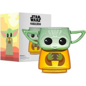 imageJoyJolt Character Stackable Star Wars Drinking Glasses  8oz Stormtrooper Set of 2 with Head and Body  Fun Glass Tumblers  Star Wars Merchandise for Bar or KitchenGrogu