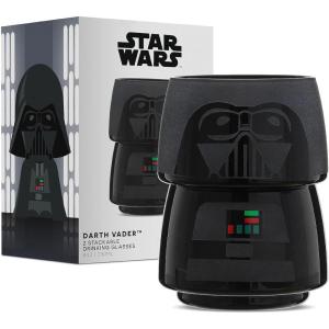 imageJoyJolt Character Stackable Star Wars Drinking Glasses  8oz Stormtrooper Set of 2 with Head and Body  Fun Glass Tumblers  Star Wars Merchandise for Bar or KitchenDarth Vader