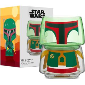 imageJoyJolt Character Stackable Star Wars Drinking Glasses  8oz Stormtrooper Set of 2 with Head and Body  Fun Glass Tumblers  Star Wars Merchandise for Bar or KitchenBoba Fett