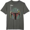 imageStar Wars Boba Fett Silhouette Helmet Fill Graphic TShirt TShirtAsphalt Grey