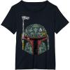 imageStar Wars Boba Fett Silhouette Helmet Fill Graphic TShirt TShirtBlack