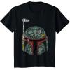 imageStar Wars Boba Fett Silhouette Helmet Fill Graphic TShirt TShirtBlack