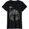 imageStar Wars Boba Fett Silhouette Helmet Fill Graphic TShirt TShirtBlack
