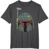 imageStar Wars Boba Fett Silhouette Helmet Fill Graphic TShirt TShirtDark Heather Grey