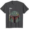 imageStar Wars Boba Fett Silhouette Helmet Fill Graphic TShirt TShirtDark Heather Grey