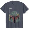 imageStar Wars Boba Fett Silhouette Helmet Fill Graphic TShirt TShirtHeather Blue