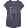 imageStar Wars Boba Fett Silhouette Helmet Fill Graphic TShirt TShirtHeather Blue