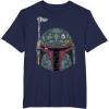 imageStar Wars Boba Fett Silhouette Helmet Fill Graphic TShirt TShirtNavy Blue