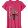 imageStar Wars Boba Fett Silhouette Helmet Fill Graphic TShirt TShirtRed Heather