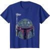 imageStar Wars Boba Fett Silhouette Helmet Fill Graphic TShirt TShirtRoyal Blue