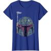 imageStar Wars Boba Fett Silhouette Helmet Fill Graphic TShirt TShirtRoyal Blue