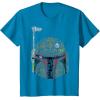 imageStar Wars Boba Fett Silhouette Helmet Fill Graphic TShirt TShirtSapphire Blue